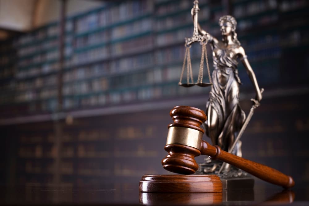 gavel and scales of justice