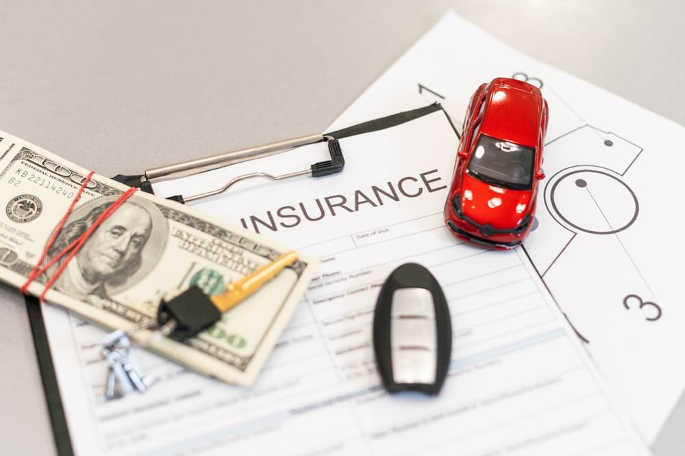 Car insurance form with model and policy document 